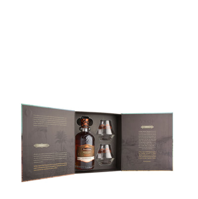 COFFRET RHUM VIEUX VSOP 2 VERRES 42° 70CL DAMOISEAU